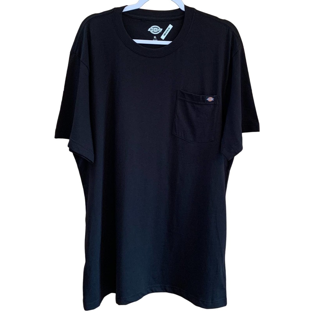 NWT, Dickies Short Sleeve Men's Size XL Black Pre-Shrunk Work Tee, Breast Pocket